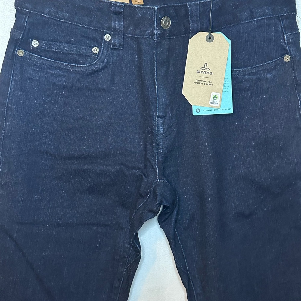 Prana Hillgard slim jean MENS 30 x 32 NWT blue jean tapered leg